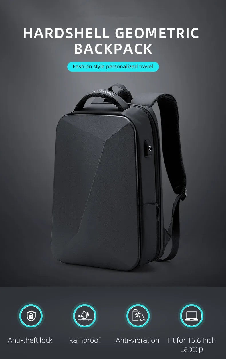 Anti-theft Laptop Backpack Anti-Theft Hard Shell Backpack 15.6-Inch,Expandable Slim Business Travel Laptop Backpack for Men,Water Resistant Black Laptop Bag with USB Port