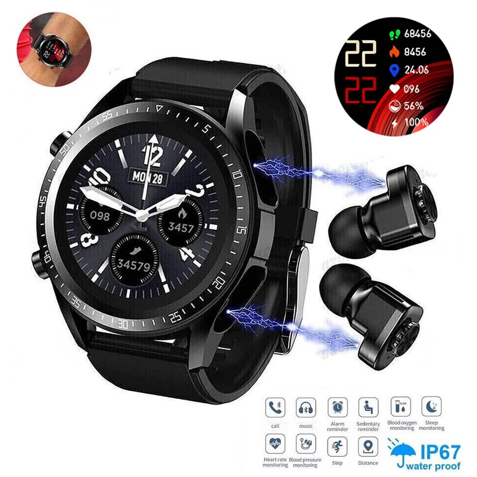 Ear Wireless Stereo Earbuds Smart Watch