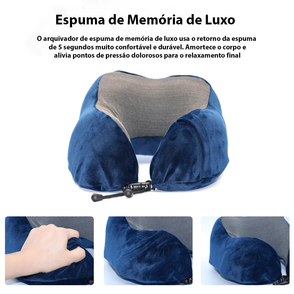 Orthopedic Travel Pillow Neck Pillow for Traveling, Upgraded Travel Neck Pillow for Airplane 100% Pure Memory Foam Travel Pillow for Flight Headrest Sleep, Portable Plane Accessories