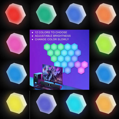 Hexagon LED Wall Light Set