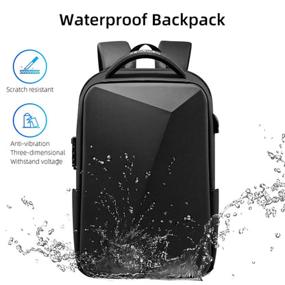 Anti-theft Laptop Backpack Anti-Theft Hard Shell Backpack 15.6-Inch,Expandable Slim Business Travel Laptop Backpack for Men,Water Resistant Black Laptop Bag with USB Port