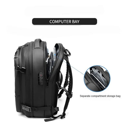 Vacpack Backpack, 60L Expandable Backpack with Vacuum Compression, Water Resistant, Anti Theft Vacpack Travel Vacuum Backpack