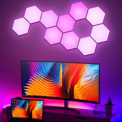 Hexagon LED Wall Light Set