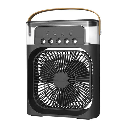 Portable Air Conditioner Fan, Mini Evaporative Air Cooler with 7 Colors LED Light, 1/2/3 H Timer, 3 Wind Speeds and 3 Spray