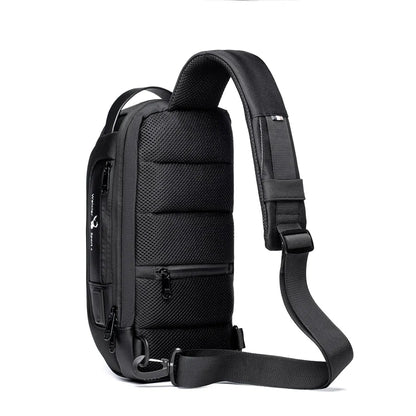 Anti Theft Sling Bag Shoulder Crossbody Backpack Waterproof Chest Bag with USB Charging Port Lightweight Casual