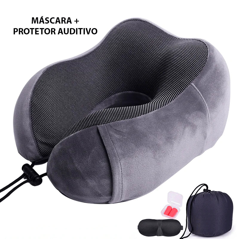 Orthopedic Travel Pillow Neck Pillow for Traveling, Upgraded Travel Neck Pillow for Airplane 100% Pure Memory Foam Travel Pillow for Flight Headrest Sleep, Portable Plane Accessories