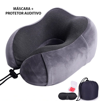 Orthopedic Travel Pillow Neck Pillow for Traveling, Upgraded Travel Neck Pillow for Airplane 100% Pure Memory Foam Travel Pillow for Flight Headrest Sleep, Portable Plane Accessories