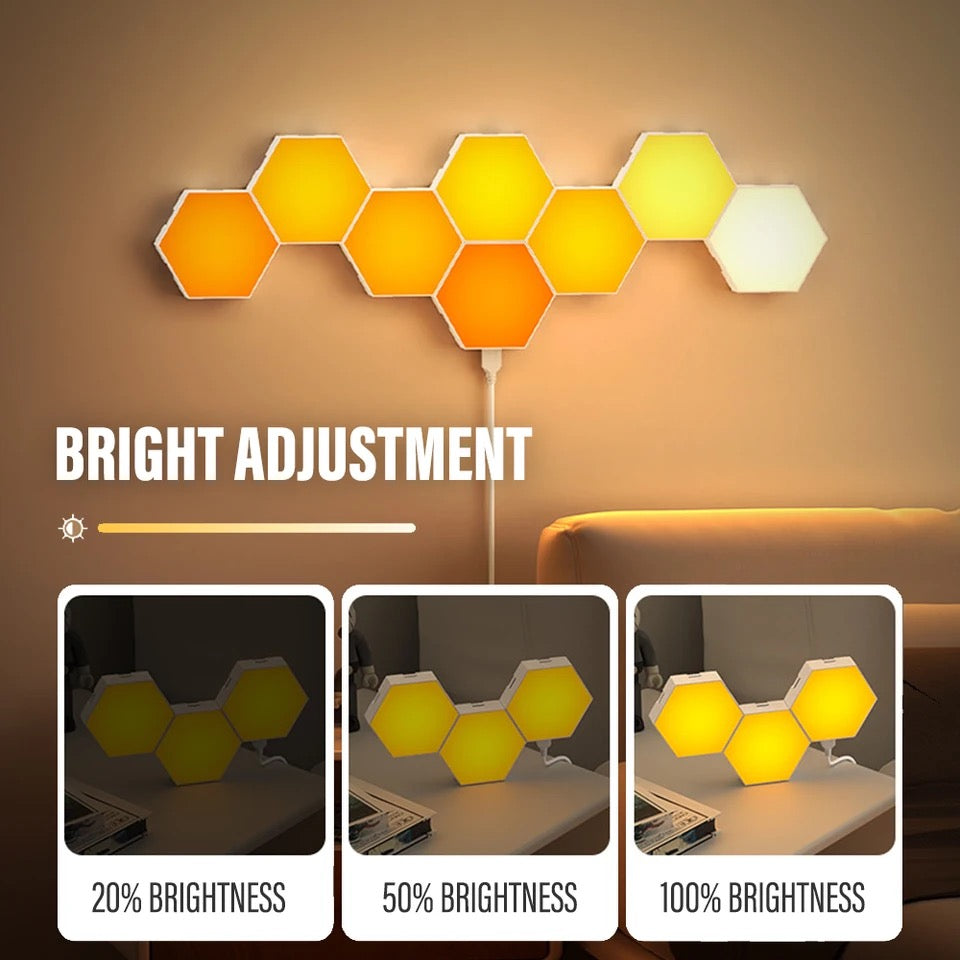 Hexagon LED Wall Light Set