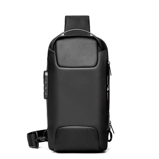 Anti Theft Sling Bag Shoulder Crossbody Backpack Waterproof Chest Bag with USB Charging Port Lightweight Casual