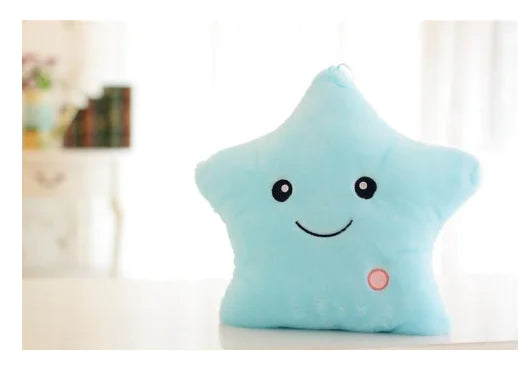 Star Shaped Pillow reative Twinkle Star Glowing LED Night Light Plush Pillows Stuffed Animals Toys Birthday Christmas Holiday Valentines Gifts for Toddlers Girls