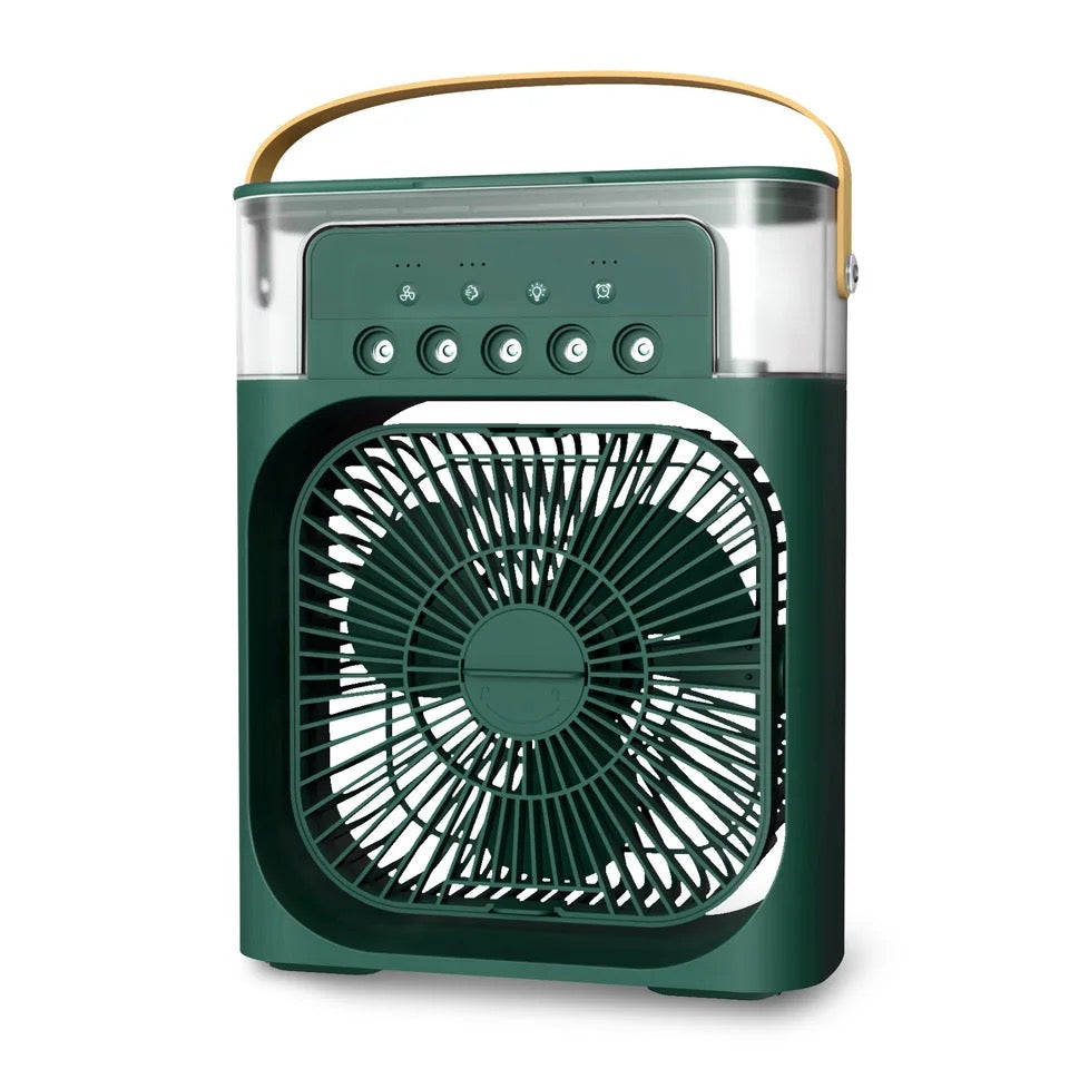 Portable Air Conditioner Fan, Mini Evaporative Air Cooler with 7 Colors LED Light, 1/2/3 H Timer, 3 Wind Speeds and 3 Spray