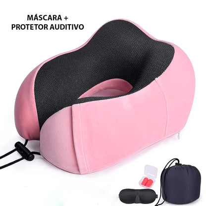 Orthopedic Travel Pillow Neck Pillow for Traveling, Upgraded Travel Neck Pillow for Airplane 100% Pure Memory Foam Travel Pillow for Flight Headrest Sleep, Portable Plane Accessories