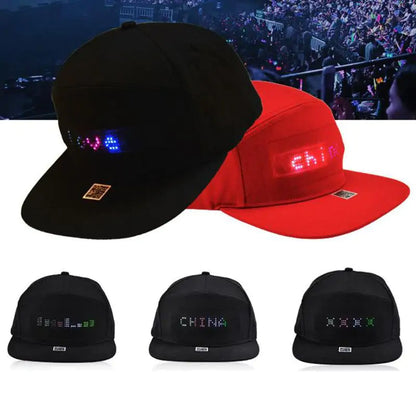 LED Baseball Cap LED Cap, Detachable LED Display Screen Smart Hat Adjustable Cool LED Baseball Cap