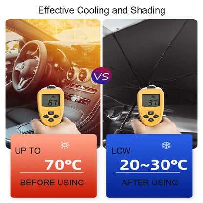 Car Sunshade Umbrella Style Front Glass Sunscreen Heat Insulation