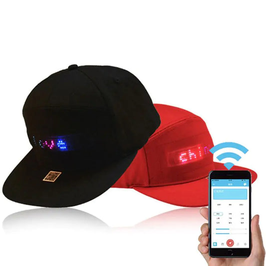 LED Baseball Cap LED Cap, Detachable LED Display Screen Smart Hat Adjustable Cool LED Baseball Cap