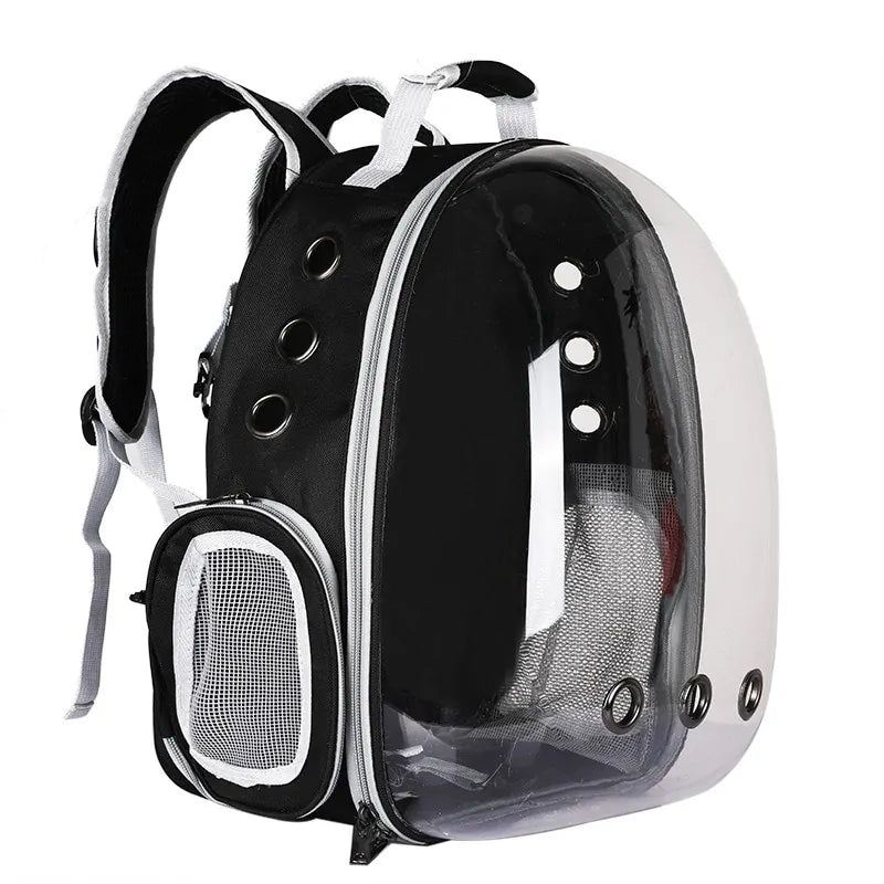 Pet Backpack Carrier Backpack Carrier/Bubble Carrying Bag for Small Medium Dogs Cats, Space Capsule Pet Carrier for Hiking, Travel, Airline Approved- Black