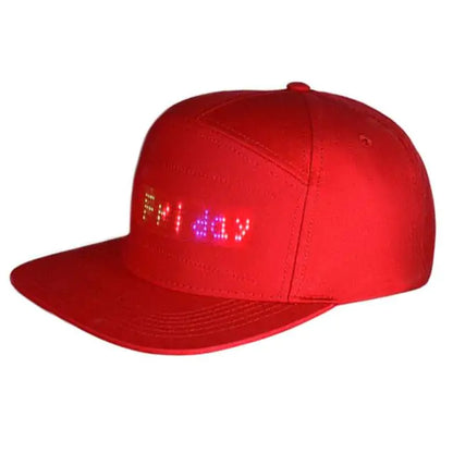 LED Baseball Cap LED Cap, Detachable LED Display Screen Smart Hat Adjustable Cool LED Baseball Cap