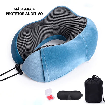 Orthopedic Travel Pillow Neck Pillow for Traveling, Upgraded Travel Neck Pillow for Airplane 100% Pure Memory Foam Travel Pillow for Flight Headrest Sleep, Portable Plane Accessories