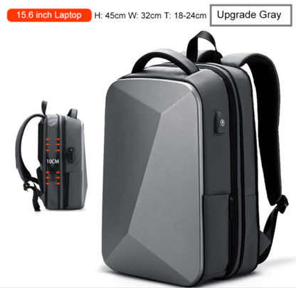 Anti-theft Laptop Backpack Anti-Theft Hard Shell Backpack 15.6-Inch,Expandable Slim Business Travel Laptop Backpack for Men,Water Resistant Black Laptop Bag with USB Port