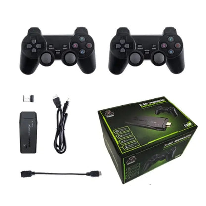 Video Game Console 2.4G Double Wireless Controller Game Stick 4K